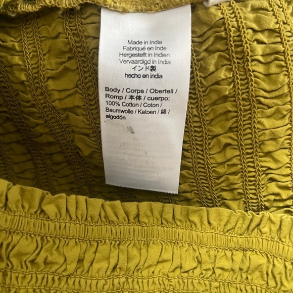 Madewell Smocked Halter Crop Top Size XXL | Citrus Lime 90s Inspired - Picture 9 of 10